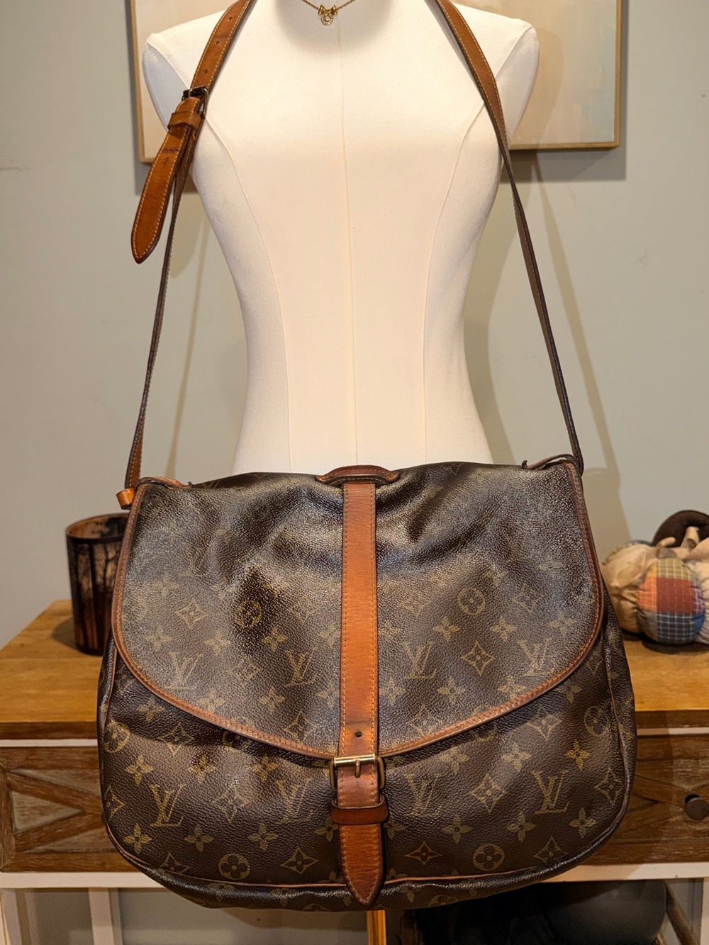 Louis Vuitton Monogram Saumur 35 Vintage